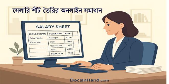 সেলারি শীট : কী, কেন সহ অনলাইনে প্রিন্টিং নির্দেশিকা